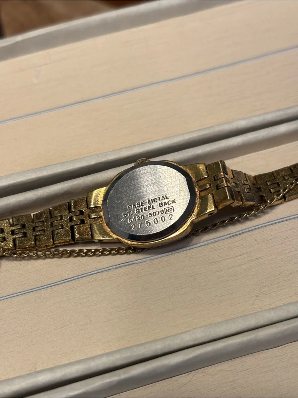 Women's Seiko Gold Bracelet Watch S420-5079 New Battery Working